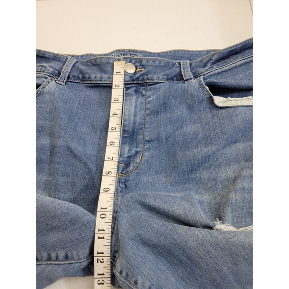Maurices Blue Denim Skinny Ripped High Rise Distressed Jeans Women's Size 22W - Picture 2 of 12